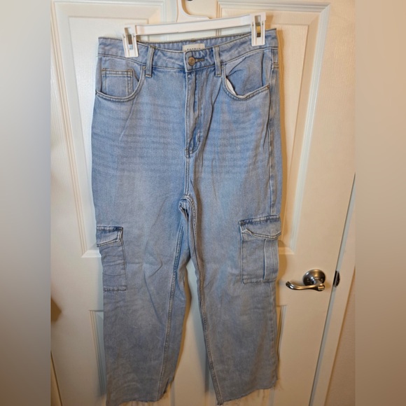 Pacsun Light Blue Cargo '90s Boyfriend Jeans Women’s Size 29 - Picture 5 of 8